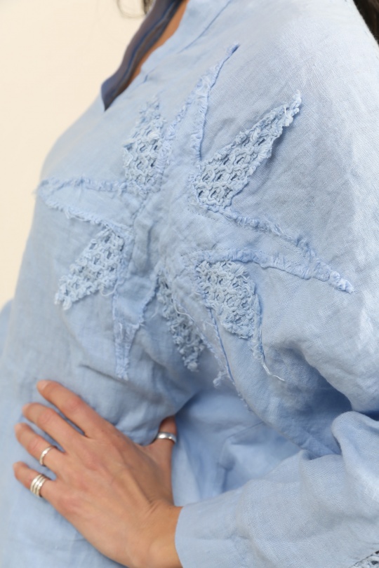 Camicette Donna Sky blue Lea & Luc 5458 Efashion Paris