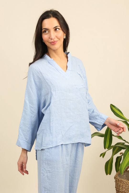 Camicette Donna Sky blue Lea & Luc 5458 Efashion Paris