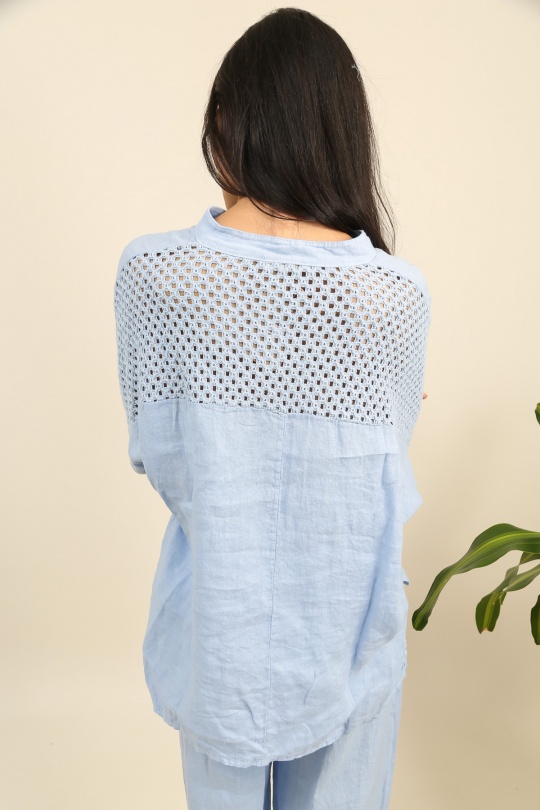 Camicette Donna Sky blue Lea & Luc 5458 Efashion Paris