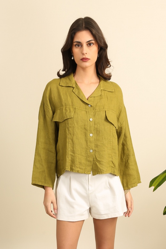 Camicie Donna Green Avocado Lea & Luc 3475 Efashion Paris