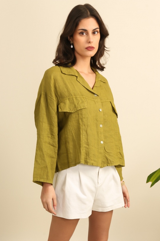 Camicie Donna Green Avocado Lea & Luc 3475 Efashion Paris