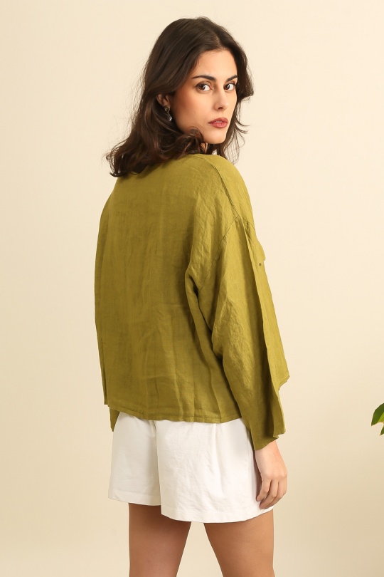 Camicie Donna Green Avocado Lea & Luc 3475 Efashion Paris