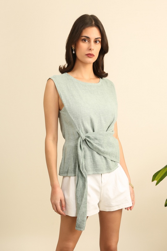 Top Donna Canard green Lea & Luc 5684 Efashion Paris