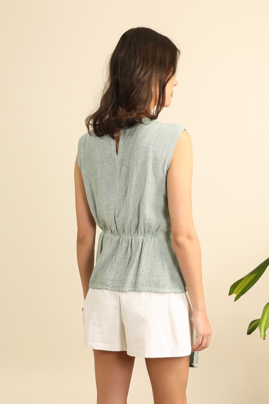 Top Donna Canard green Lea & Luc 5684 Efashion Paris