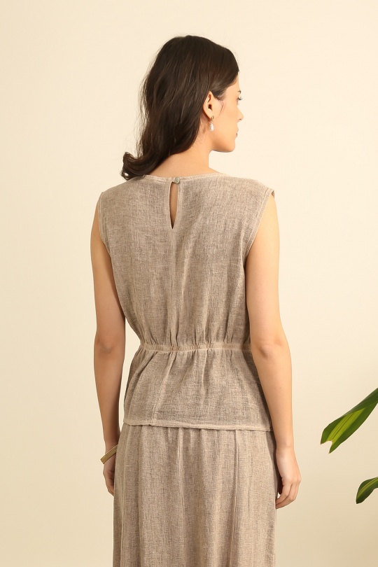 Top Donna Canard green Lea & Luc 5684 Efashion Paris