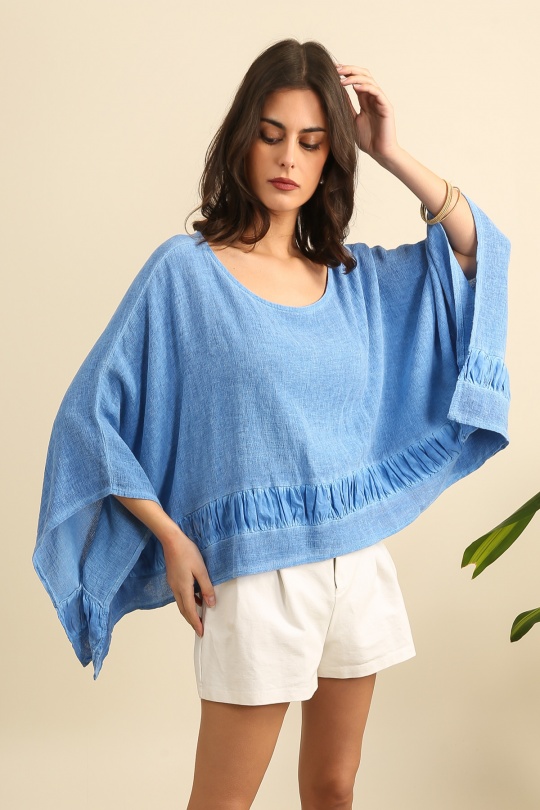 Camicette Donna Royale blue Lea & Luc 5708 Efashion Paris