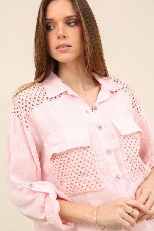 Camicie Donna Pink Lea & Luc 68542 Efashion Paris