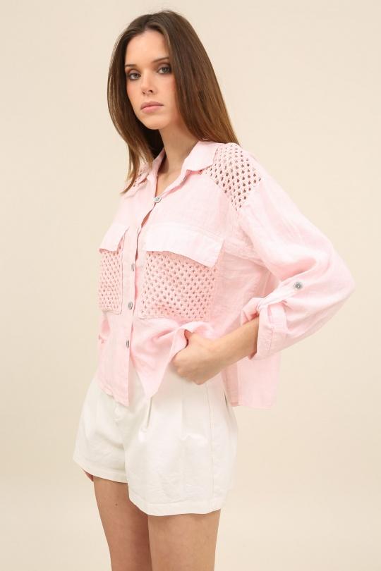 Camicie Donna Pink Lea & Luc 68542 Efashion Paris