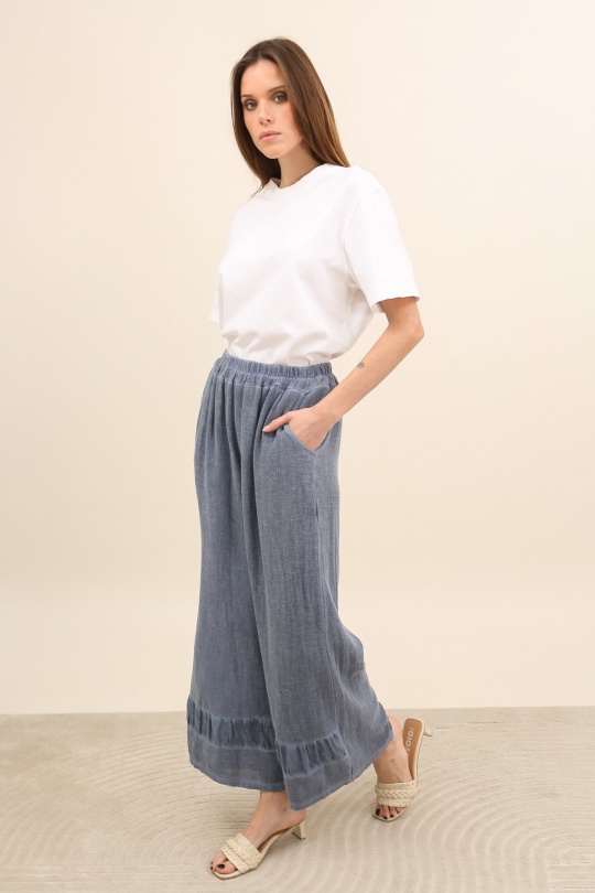 Pantaloni Donna Navy blue Lea & Luc 10720 Efashion Paris