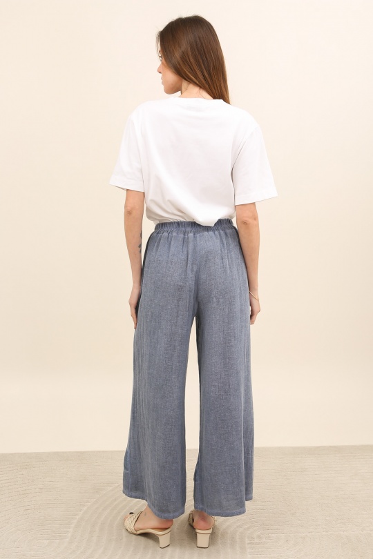 Pantaloni Donna Navy blue Lea & Luc 10720 Efashion Paris