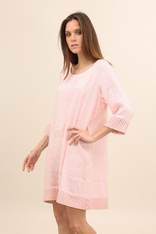 Robes courtes Femme Rose Lea & Luc 66932 Efashion Paris
