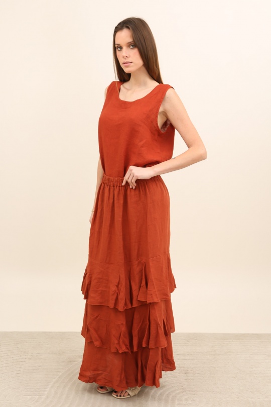 Jupes Femme Vert Avocat Lea & Luc 80420 Efashion Paris