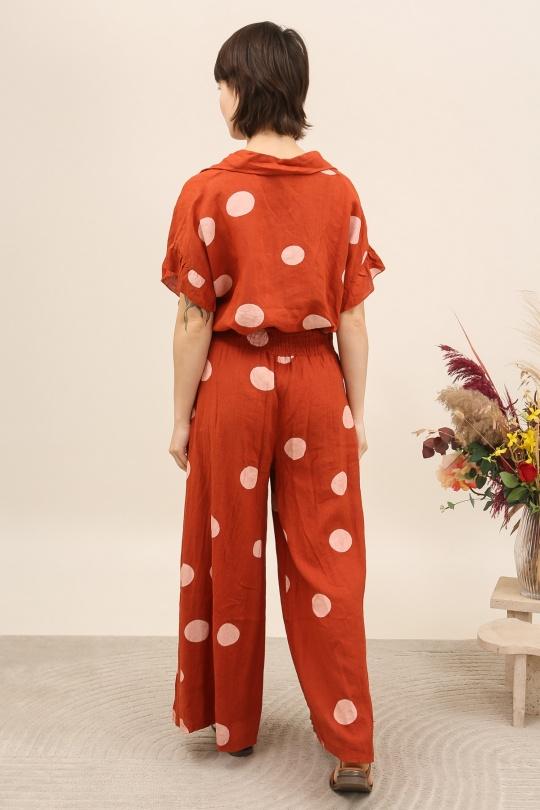 Pantaloni Donna Terra-cota Lea & Luc 86712 Efashion Paris