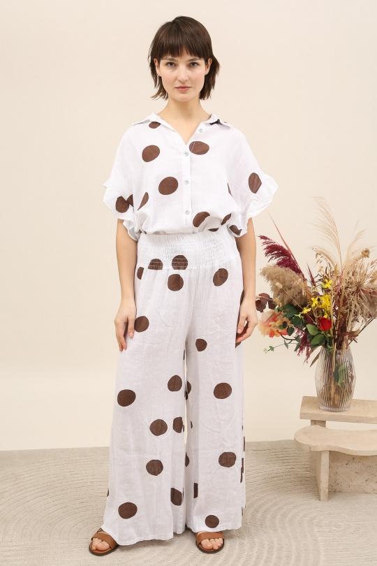 Pantaloni Donna Terra-cota Lea & Luc 86712 Efashion Paris