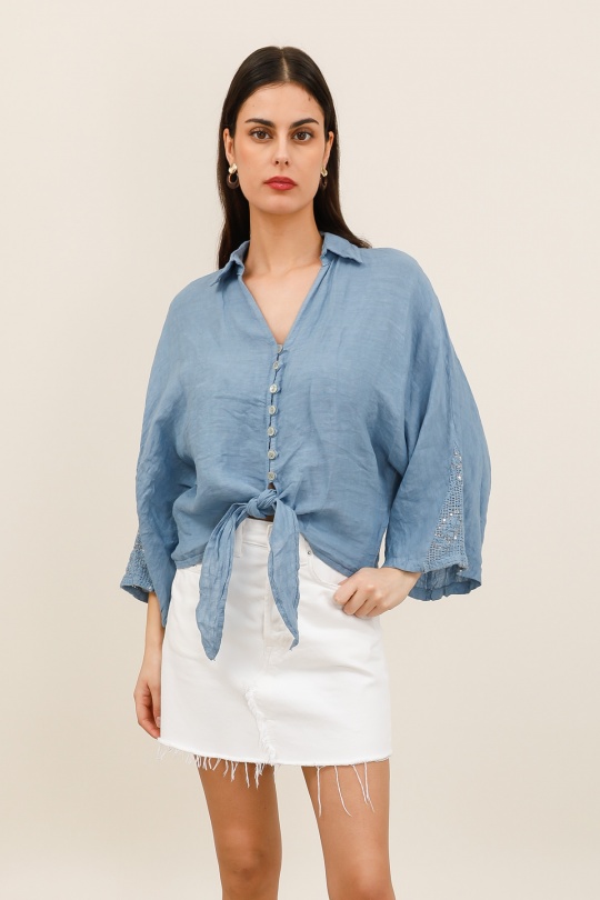 Camicie Donna Jean blue Lea & Luc 12183 Efashion Paris