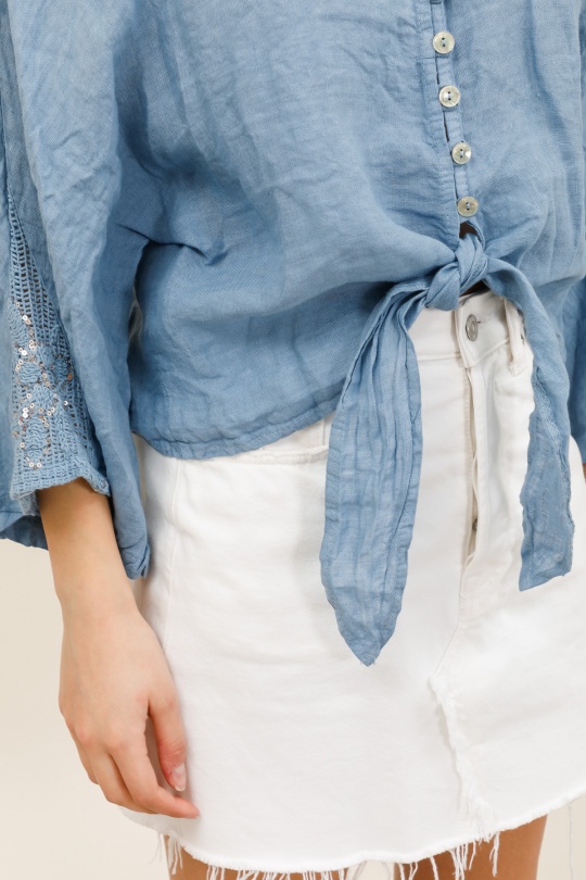 Camicie Donna Jean blue Lea & Luc 12183 Efashion Paris