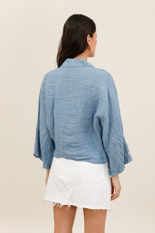 Camicie Donna Jean blue Lea & Luc 12183 Efashion Paris