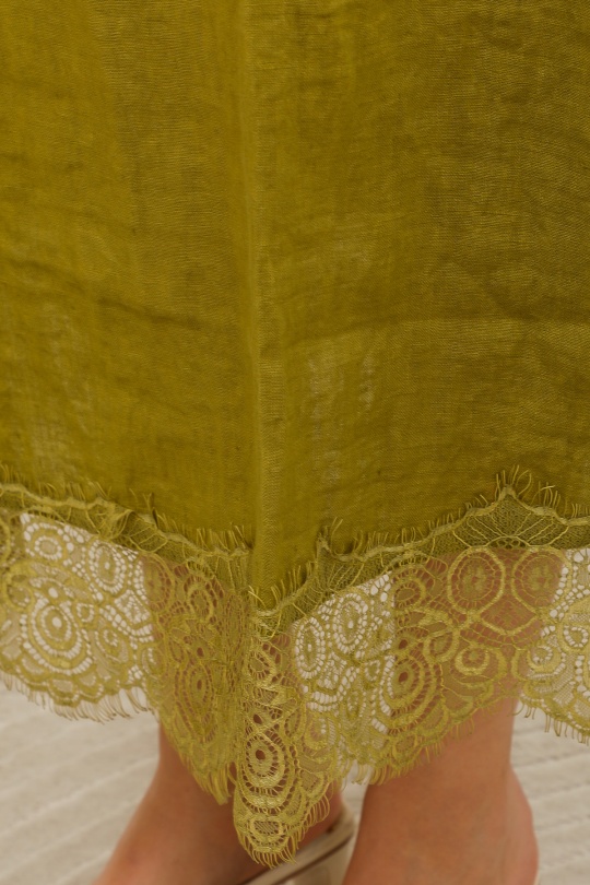 Jupes Femme Vert Avocat Lea & Luc 80126 Efashion Paris