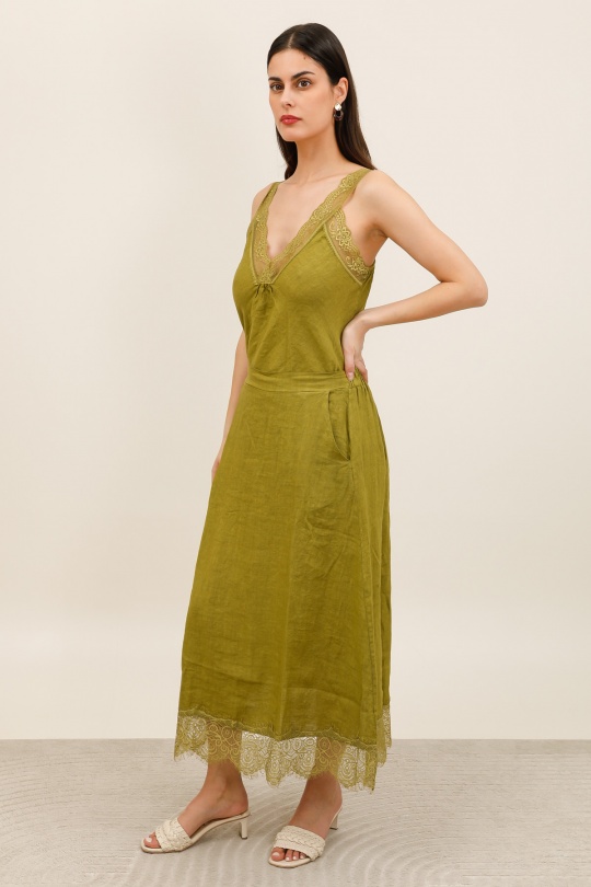 Jupes Femme Vert Avocat Lea & Luc 80126 Efashion Paris