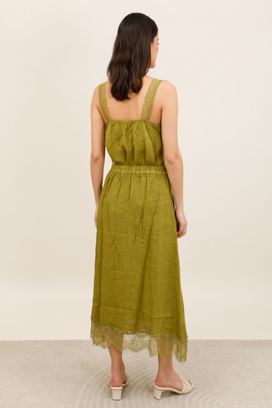 Jupes Femme Vert Avocat Lea & Luc 80126 Efashion Paris