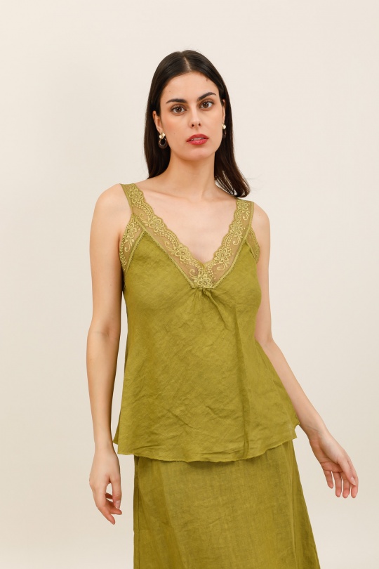 Débardeurs Femme Bleu ciel Lea & Luc 64082 Efashion Paris