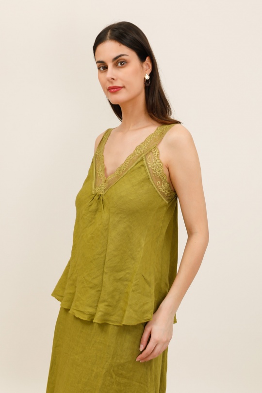 Débardeurs Femme Bleu ciel Lea & Luc 64082 Efashion Paris