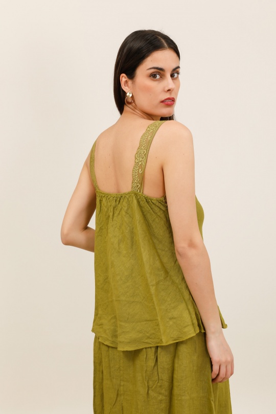 Débardeurs Femme Bleu ciel Lea & Luc 64082 Efashion Paris