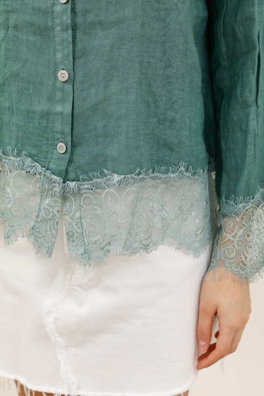 Camicie Donna Canard green Lea & Luc 65420 Efashion Paris