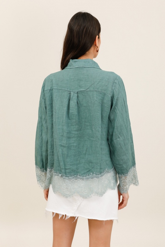 Camicie Donna Canard green Lea & Luc 65420 Efashion Paris