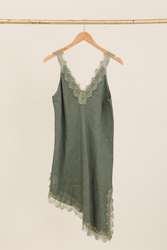 Robes courtes Femme Vert Avocat Lea & Luc 73696 Efashion Paris