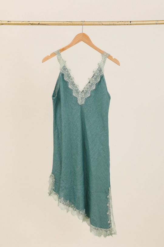 Robes courtes Femme Vert Avocat Lea & Luc 73696 Efashion Paris