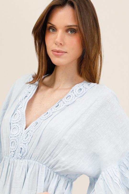 Abiti maxi Donna Sky blue Lea & Luc 72341 Efashion Paris