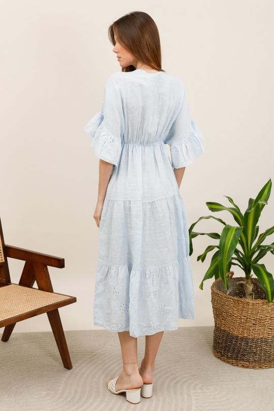 Abiti maxi Donna Sky blue Lea & Luc 72341 Efashion Paris
