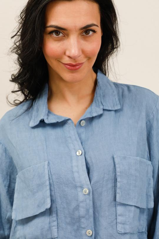 Camicie Donna Jean blue Lea & Luc 20451 Efashion Paris