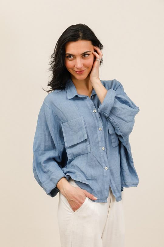 Camicie Donna Jean blue Lea & Luc 20451 Efashion Paris