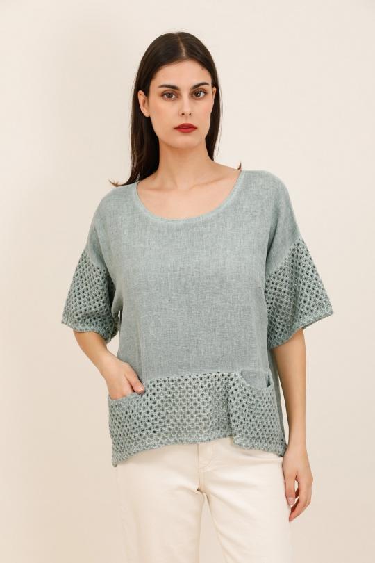 Camicette Donna Canard green Lea & Luc 10420 Efashion Paris