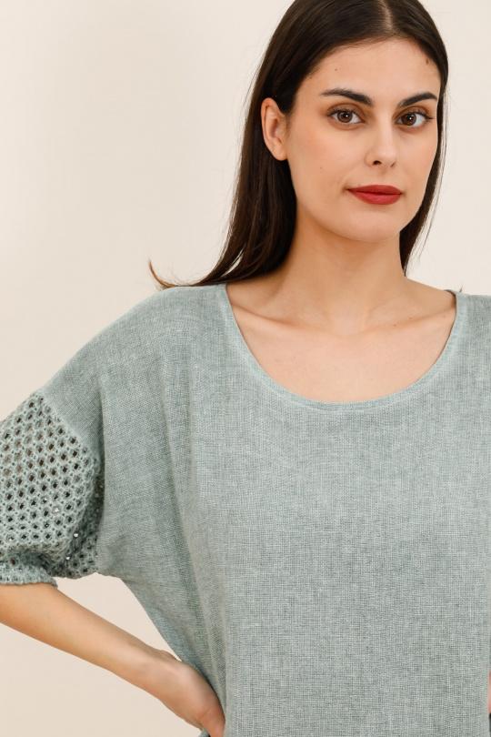 Camicette Donna Canard green Lea & Luc 10420 Efashion Paris