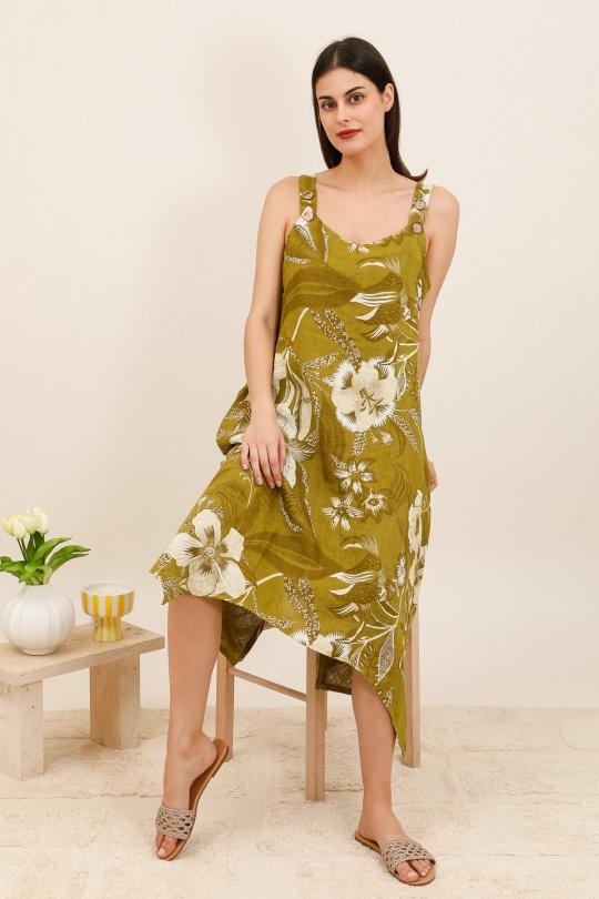 Abiti maxi Donna Green Avocado Lea & Luc 5682 Efashion Paris