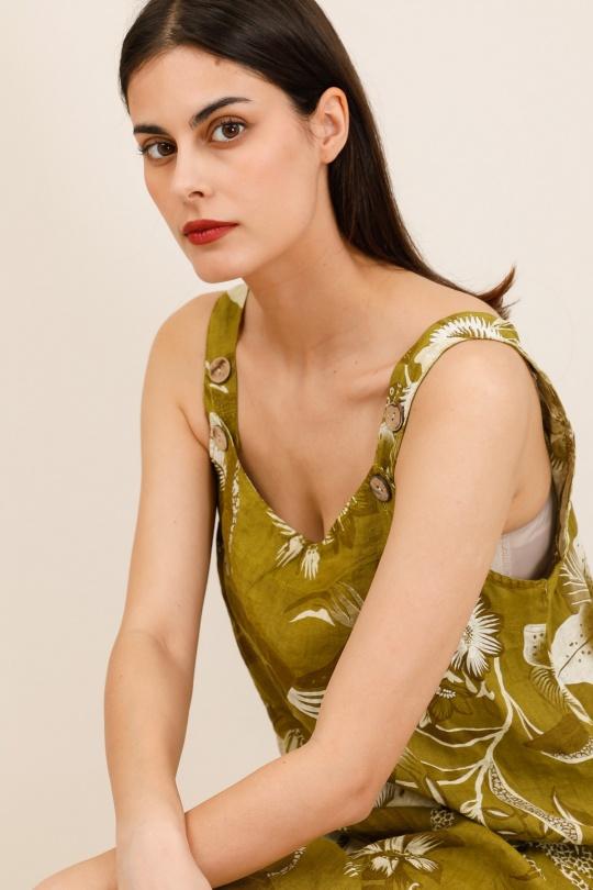 Abiti maxi Donna Green Avocado Lea & Luc 5682 Efashion Paris