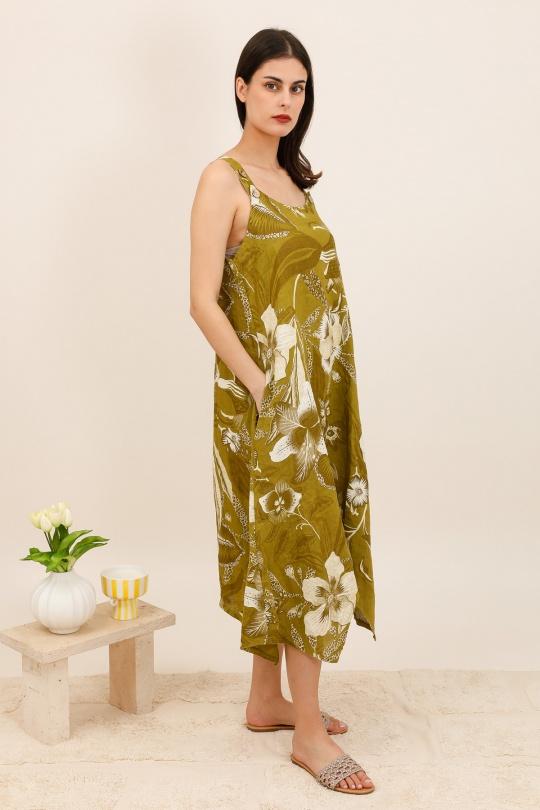 Abiti maxi Donna Green Avocado Lea & Luc 5682 Efashion Paris