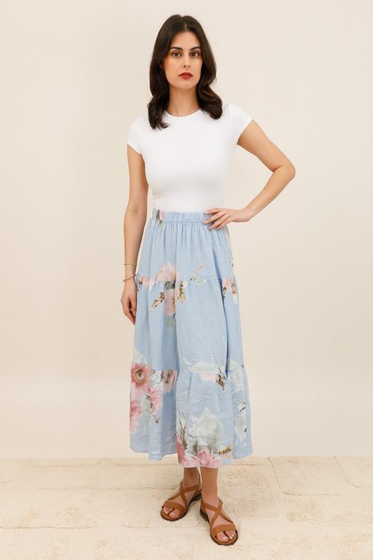 Jupes Femme Bleu ciel Lea & Luc 83481 Efashion Paris