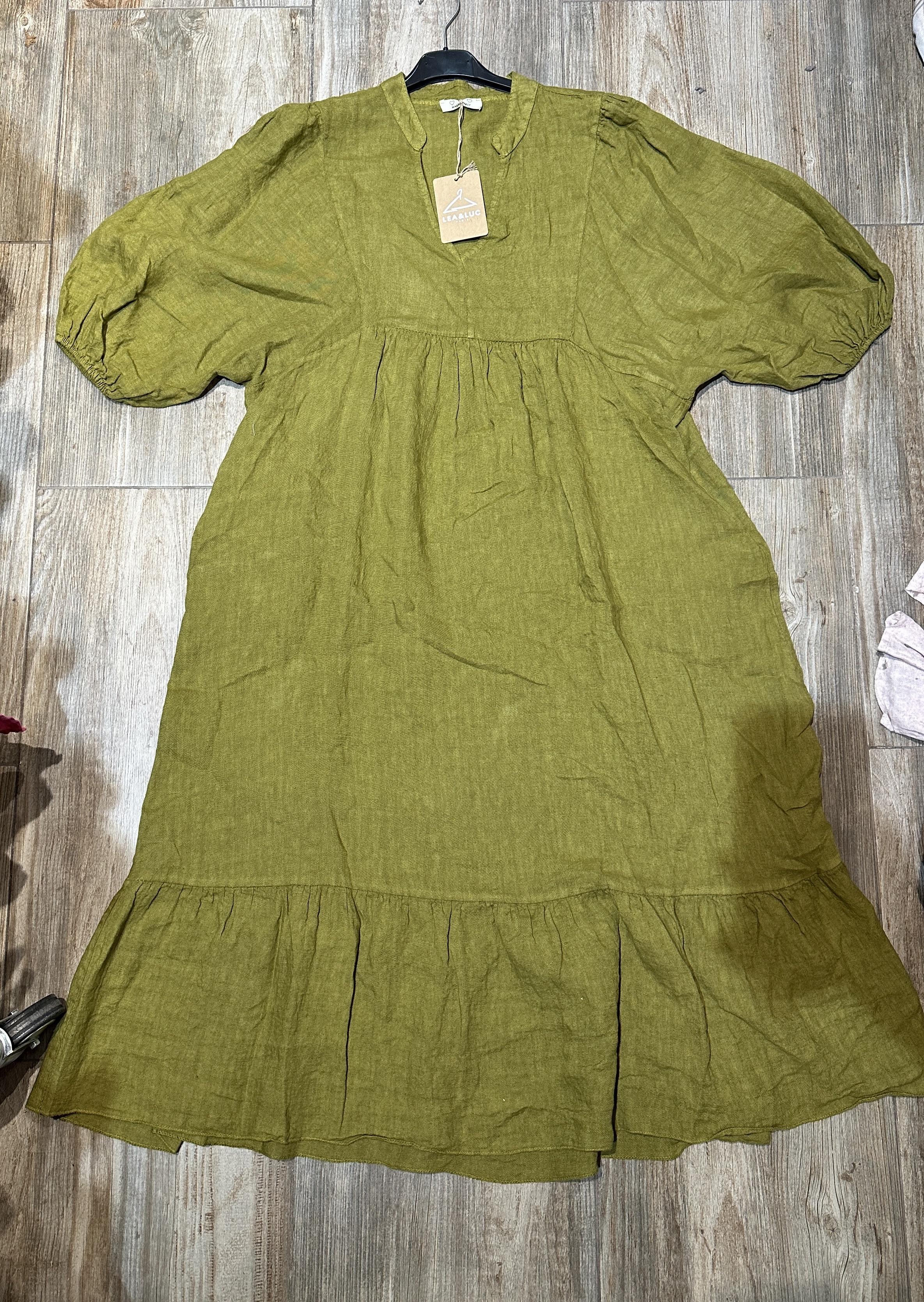 Robes longues Femme Vert Avocat Lea & Luc 1109 #c Efashion Paris