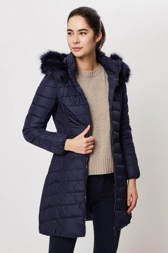 Doudounes Femme Bleu marine Attrait Paris AT8258A Efashion Paris