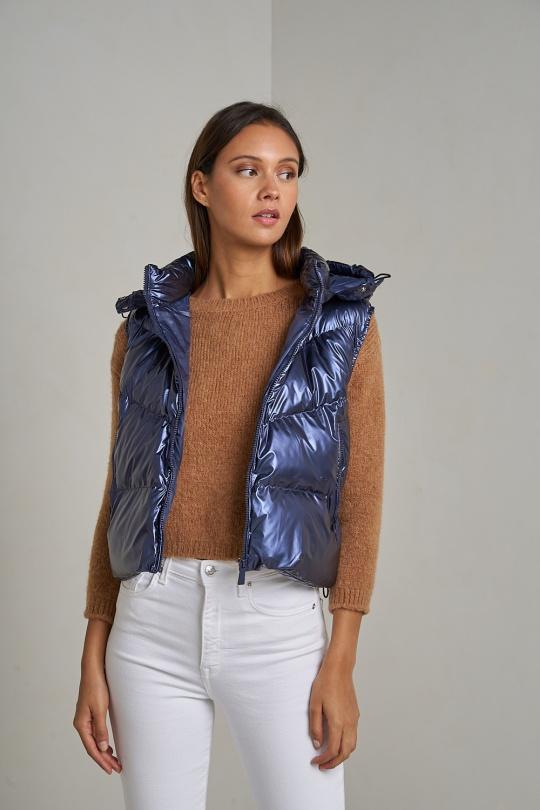 Doudounes Femme Bleu marine Attrait Paris AT8329B Efashion Paris