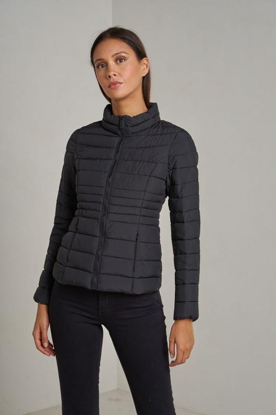 Down jackets Women Black Attrait Paris AT8089 Efashion Paris