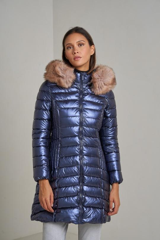 Doudounes Femme Bleu jean Attrait Paris AT8258B Efashion Paris