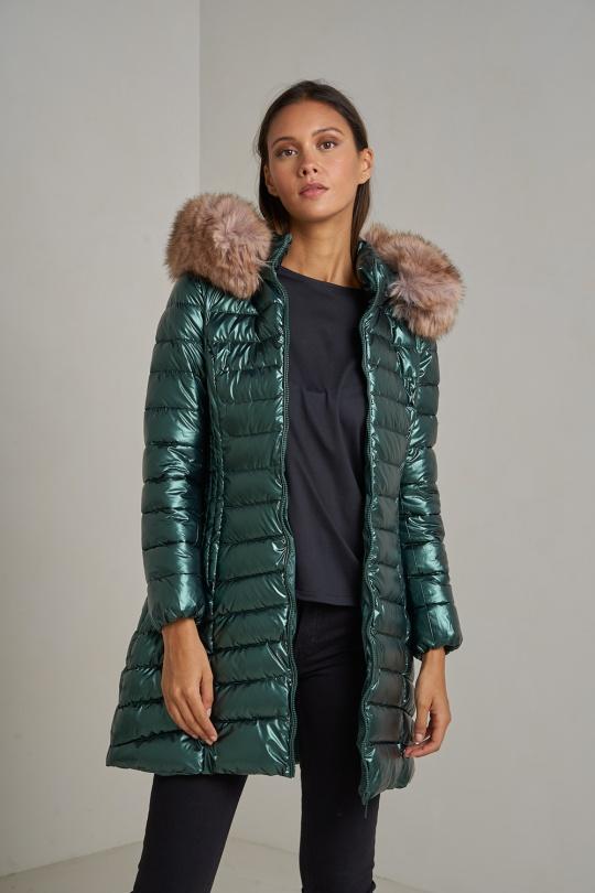 Doudounes Femme Bleu jean Attrait Paris AT8258B Efashion Paris