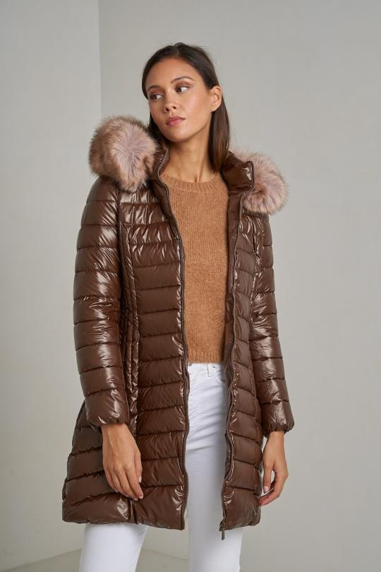 Doudounes Femme Bleu jean Attrait Paris AT8258B Efashion Paris