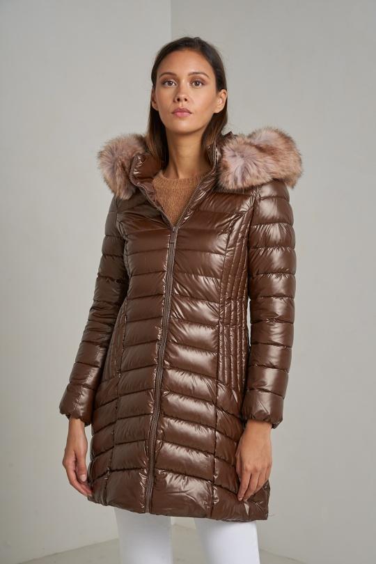 Doudounes Femme Bleu jean Attrait Paris AT8258B Efashion Paris