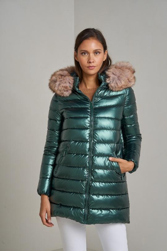 Doudounes Femme Vert sapin Attrait Paris AT8267B. Efashion Paris
